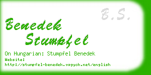 benedek stumpfel business card